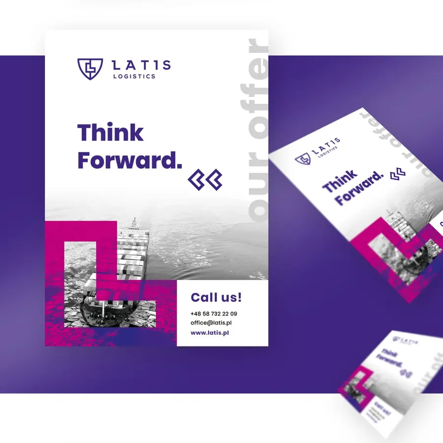 Projekt logo i identyfikacji wizualnej Latis Logistics