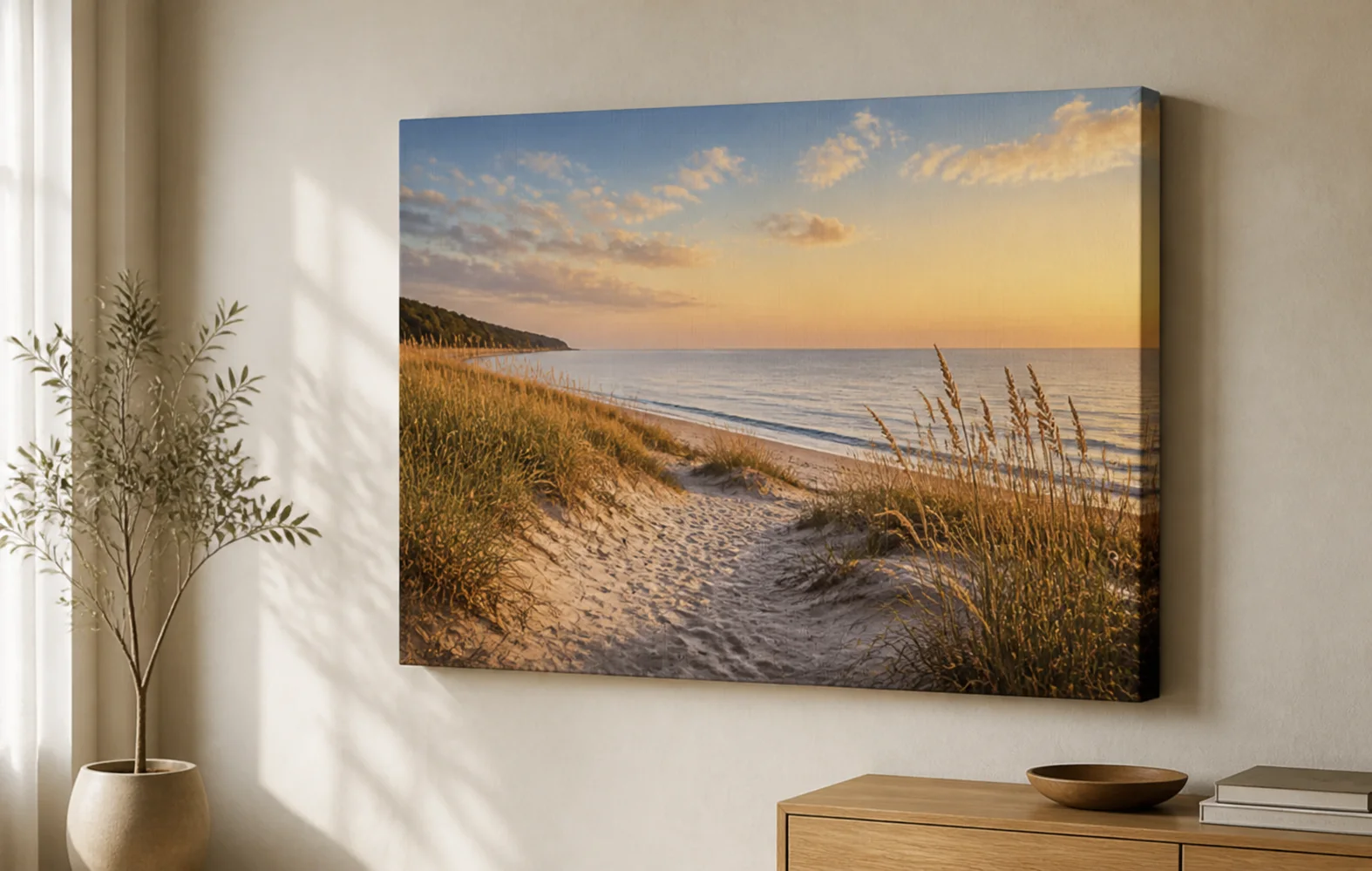 Fotoobraz Canvas z fotografią bałtyckiej plaży we wnętrzu